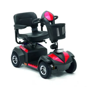Red 4-wheel mobility scooter