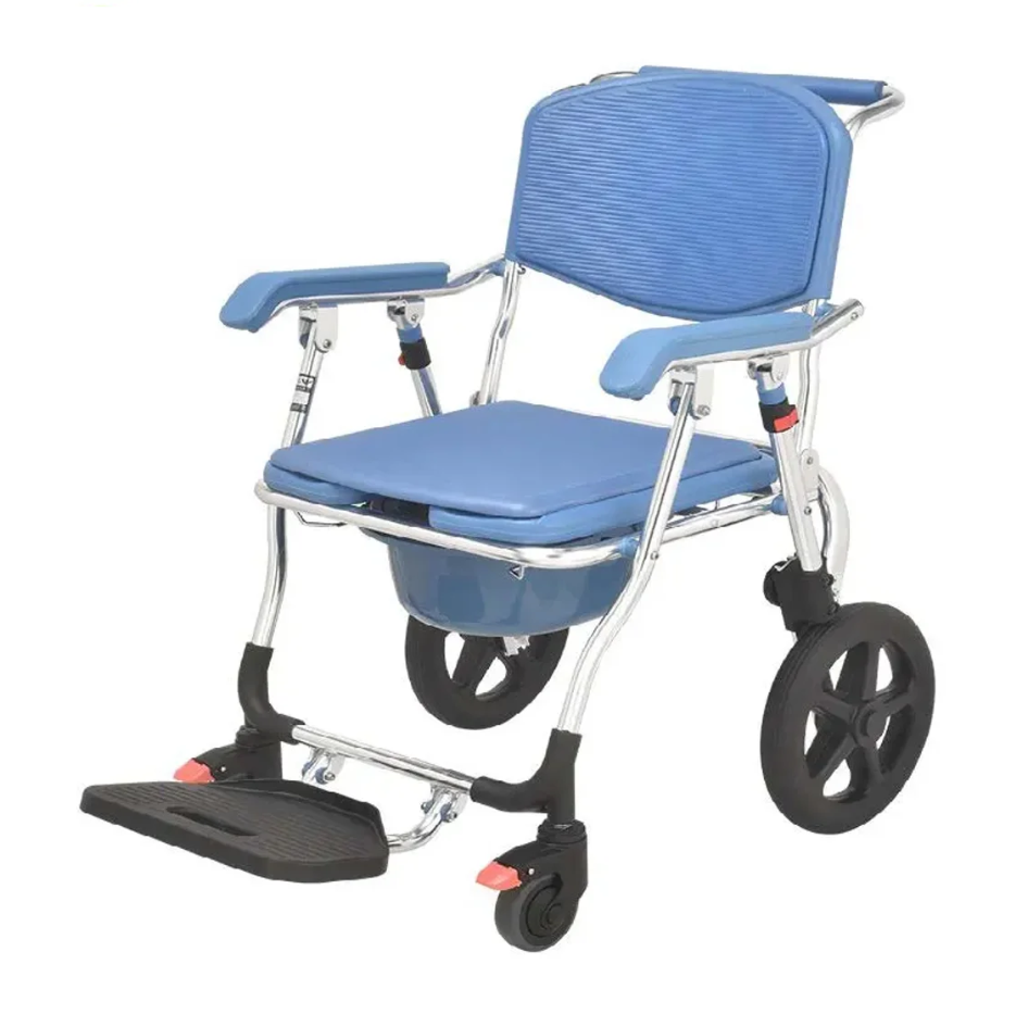 Wheeled shower commode chair